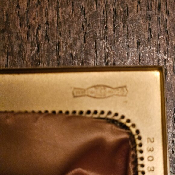 Vtg. Whiting and Davis Mother of Pearl Inlay White Mesh Clutch Orig.Box - Picture 10 of 13